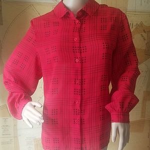 VTG Plaid Pattern Blouse